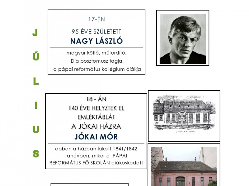 Jeles évfordulóink 2020-ban