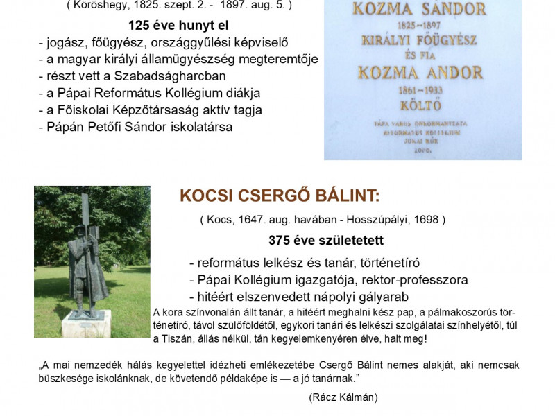 Jeles évfordulók 2022-ben