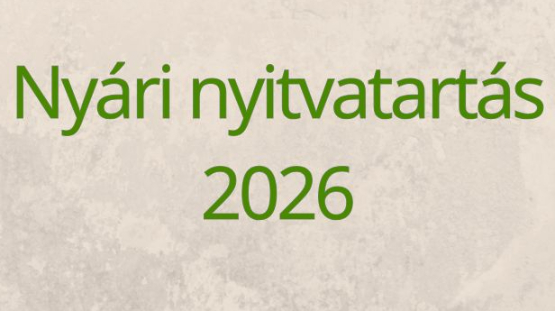 Nyári nyitvatartás 2026